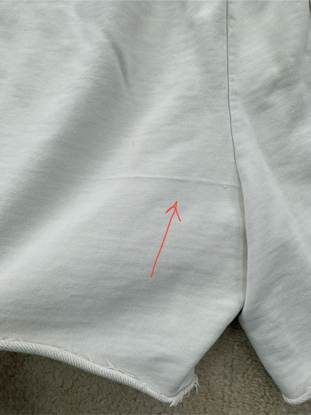 Memory Lane LA Men’s Size Large White Logo Raw Edge Streetwear Sweat Shorts